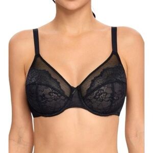 Women's Full Coverage Minimizer Lace Unlined Underwire Bra